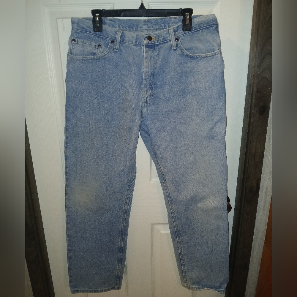 Vintage Wrangler Premium Quality Men's Denim Light Wash Jeans 36x29